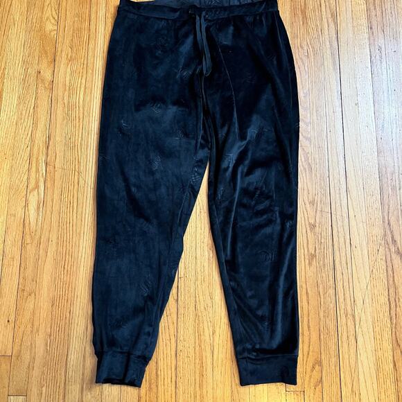 Juicy Couture Velour Track Suit Set Womens Medium Black Pants Sweatshirt - Picture 4 of 9